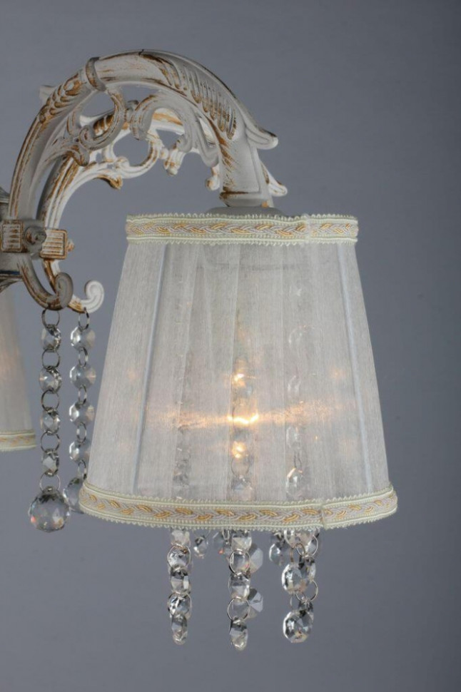 Люстра потолочная с лампочками Omnilux OML-30007-05+Lamps, цвет белое золото OML-30007-05+Lamps - фото 3