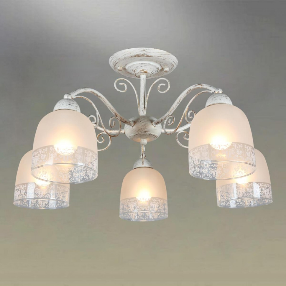 Люстра потолочная со светодиодными лампочками E14, комплект от Lustrof. №118886-656520, цвет бронза - фото 4