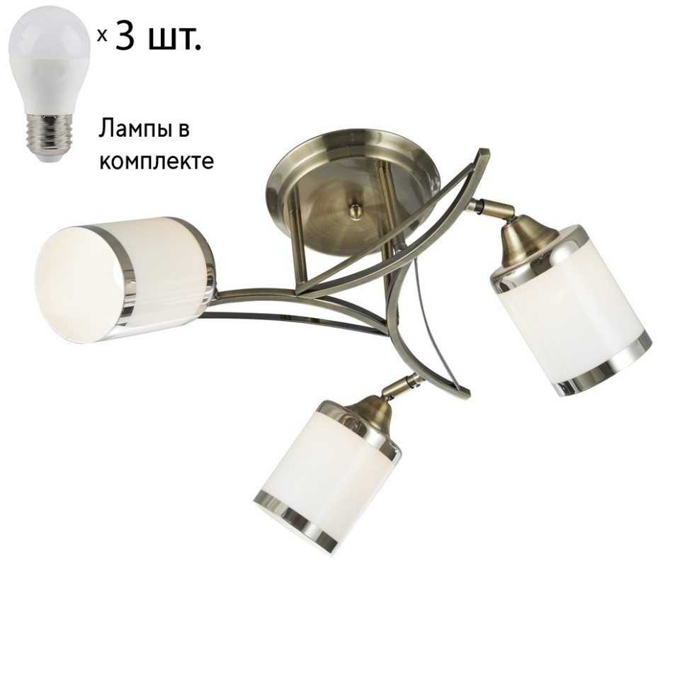 Потолочная люстра с лампочками Velante 713-507-03+Lamps E27 P45, цвет стекло 713-507-03+Lamps E27 P45 - фото 1