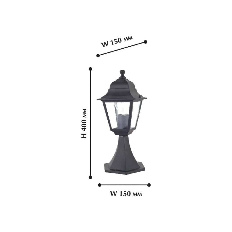 Уличный ландшафтный светильник Favourite Leon 1812-1T+Lamps А60, цвет черный 1812-1T+Lamps А60 - фото 3