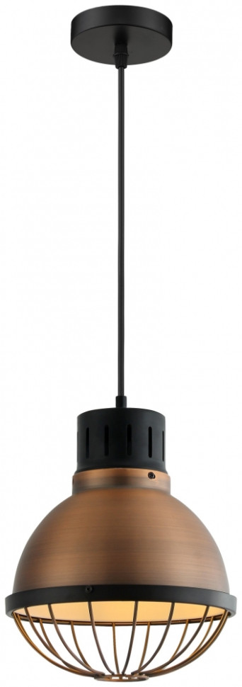 389-506-01 Подвесной светильник Velante, цвет античная медь, черный - фото 1