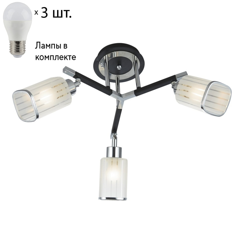 Потолочная люстра с лампочками Velante 712-107-03+Lamps E27 P45, цвет стекло 712-107-03+Lamps E27 P45 - фото 1