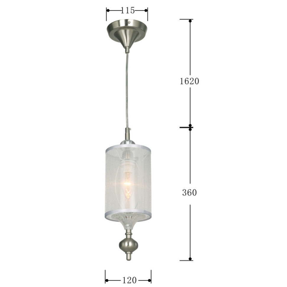 Светильник подвесной с лампочками, комплект от Lustrof. № 253842-617667, цвет никель - фото 3