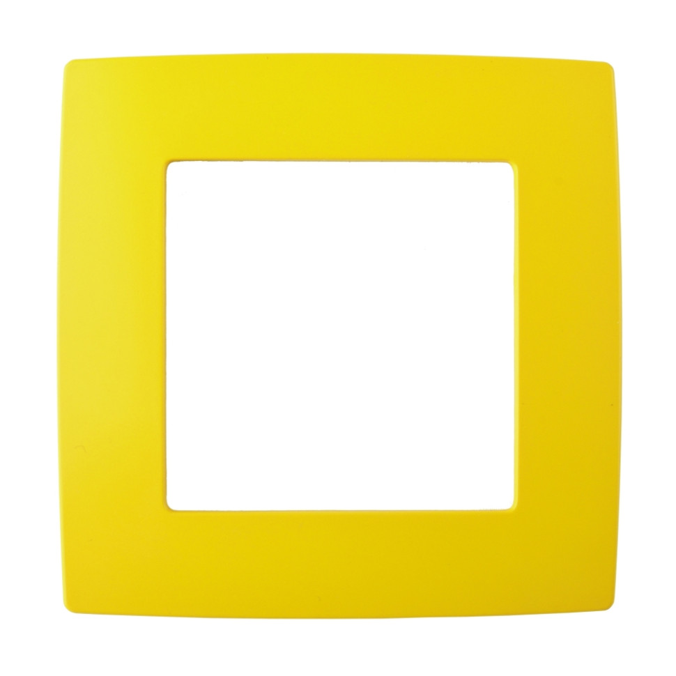 Рамка на 1 поста (желтый) Эра 12-5001-21 (Б0019386) - фото 1
