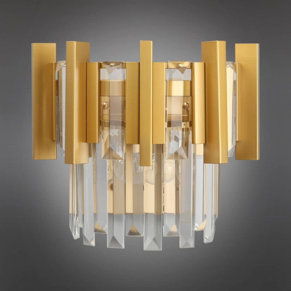 Бра с лампочками Omnilux OML-69701-02+Lamps, цвет матовое золото OML-69701-02+Lamps - фото 3