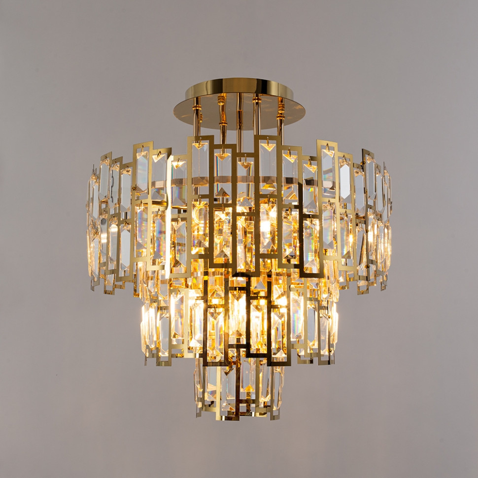 Потолочная люстра в гостиную с 8 LED лампами. Комплект от Lustrof №298869-709126, цвет золото - фото 4