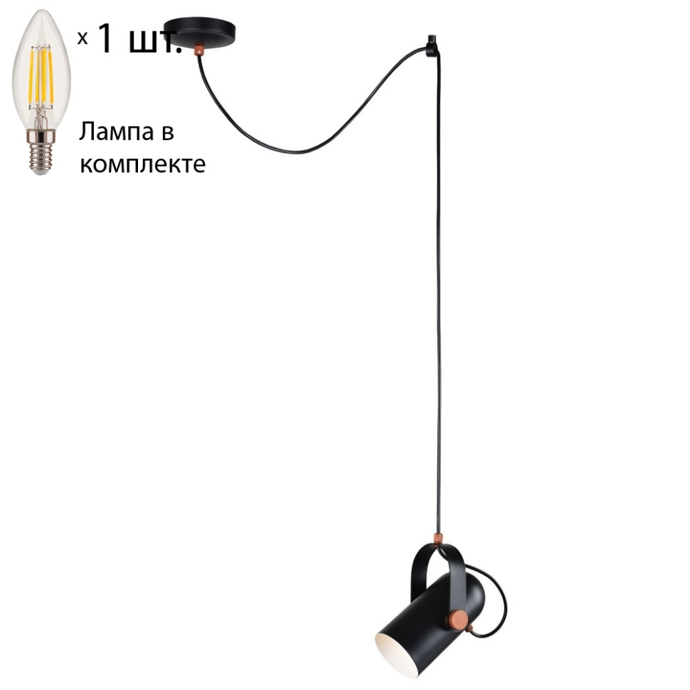 Подвесной светильник Favourite Ampolla с лампочкой 2007-1P+Lamps E14 Свеча бра favourite 2007 1w