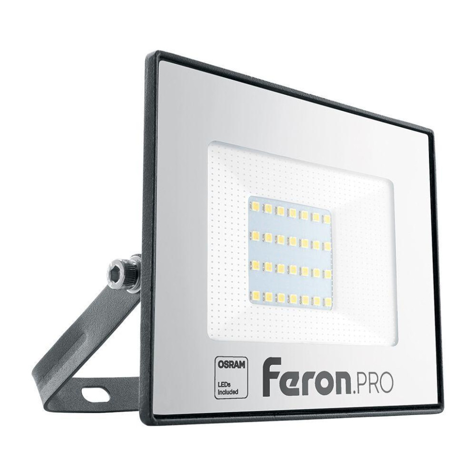 Светодиодный прожектор 30W 6400K (холодный) IP65 Feron PRO LL-1000 41539 светодиодный прожектор feron ll 513 переносной 50w 6400k ip65