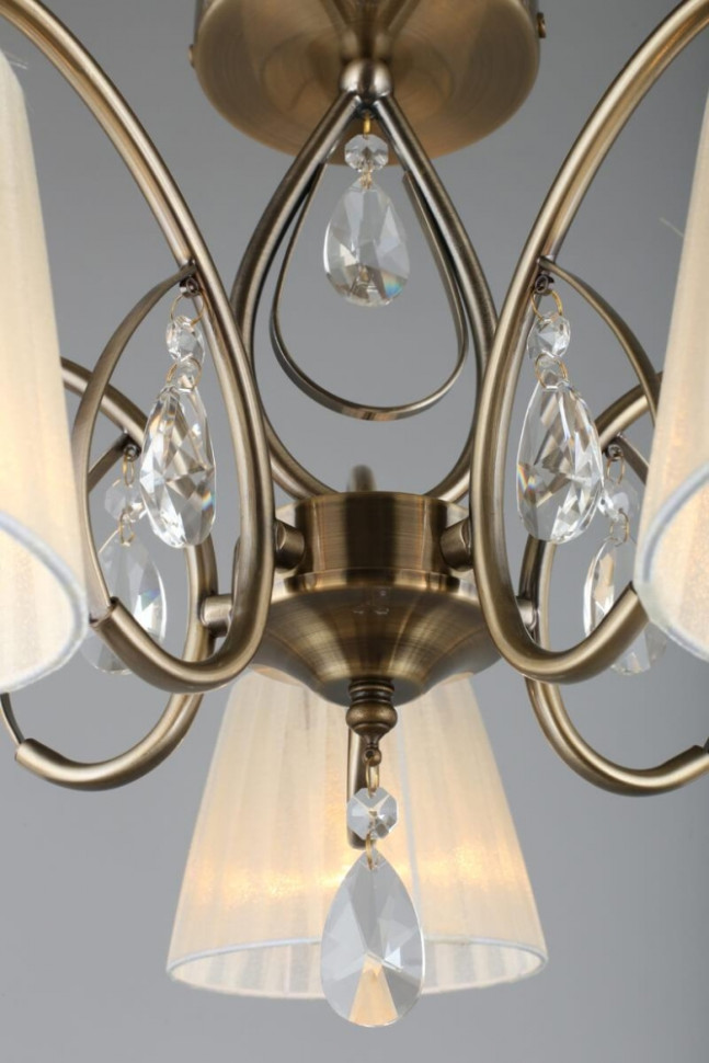 Люстра потолочная со светодиодными лампочками E14, комплект от Lustrof. №177769-656524, цвет бронза - фото 2