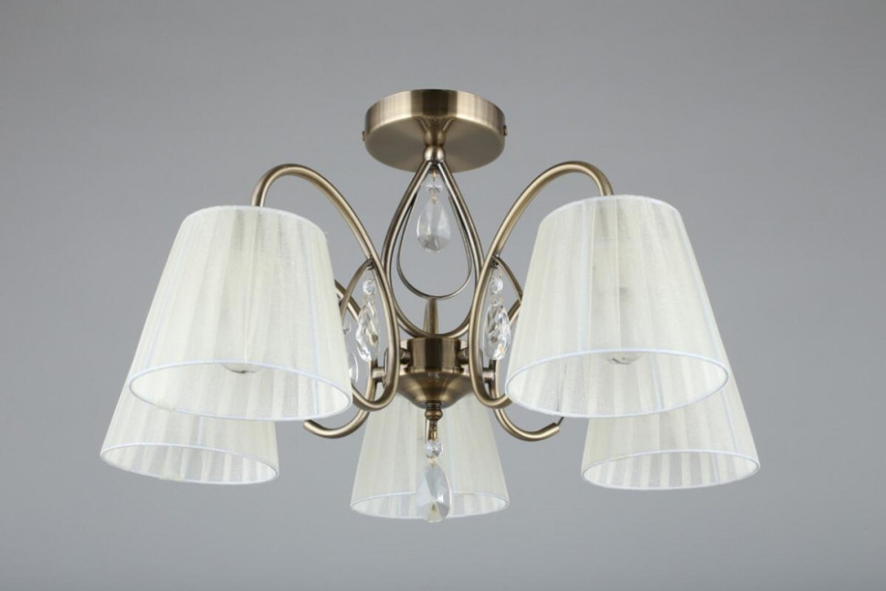 Люстра потолочная со светодиодными лампочками E14, комплект от Lustrof. №177769-656524, цвет бронза - фото 3