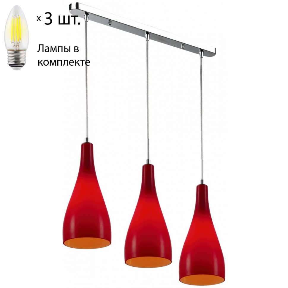 Подвесной светильник с лампочками Wertmark WE210.03.176+Lamps, цвет хром WE210.03.176+Lamps - фото 1