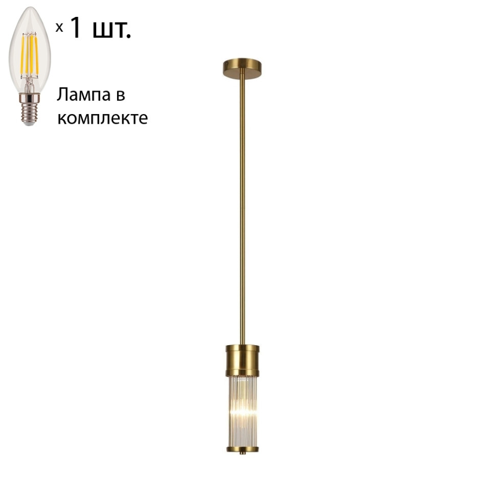 Подвесной светильник с лампочкой Favourite Mirabili 2850-1P+Lamps E14 Свеча трубочки