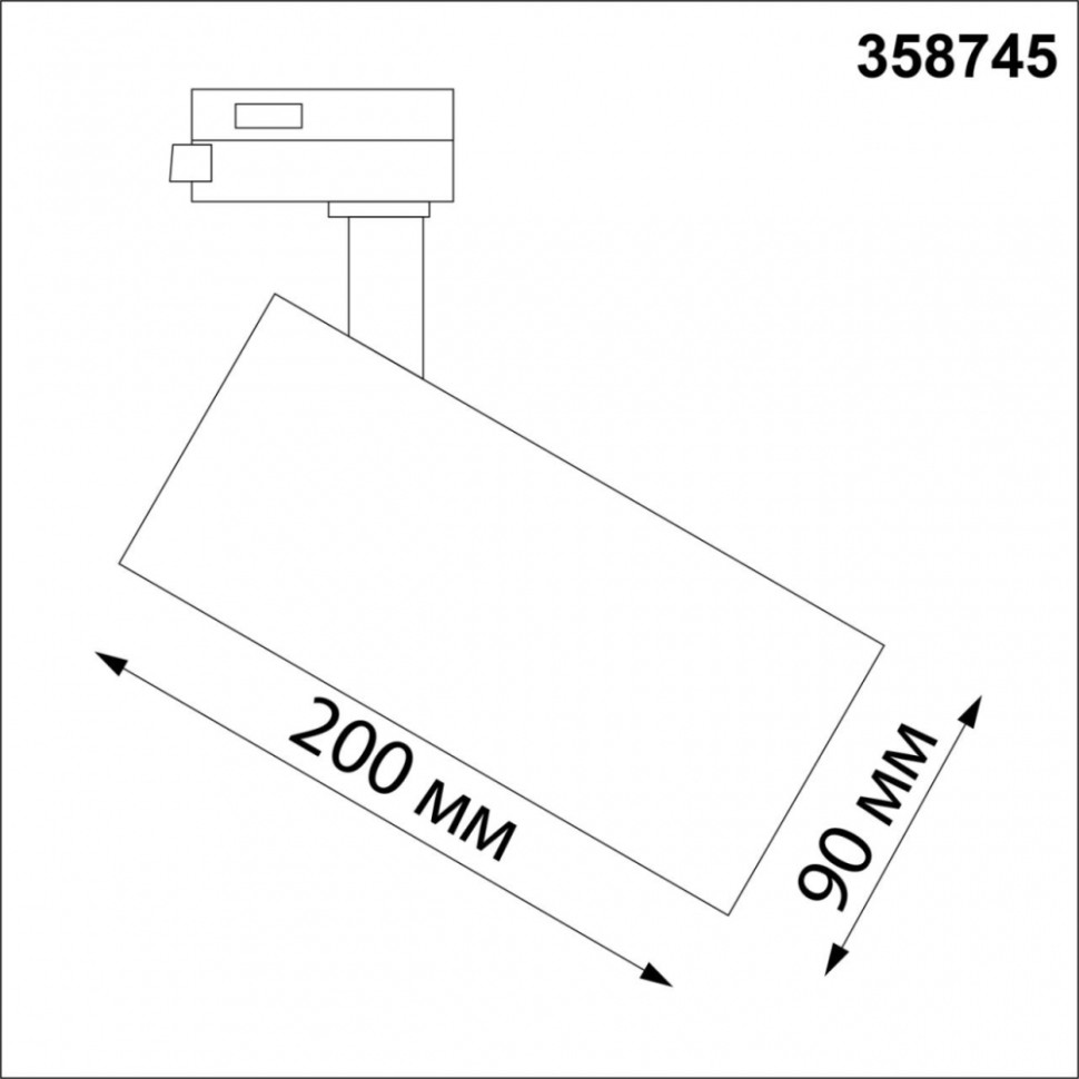 Однофазный LED светильник 30W 3000-6000К для трека Nail Novotech 358745, цвет черный - фото 2