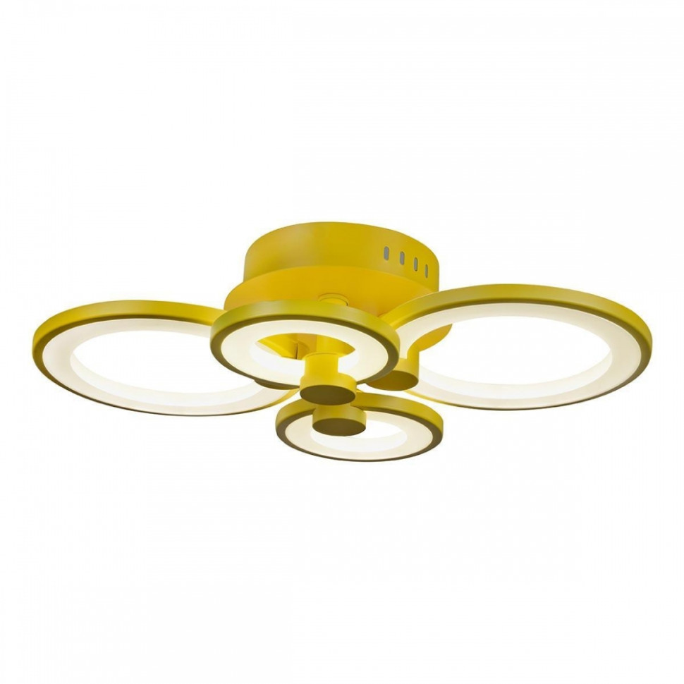 Потолочная светодиодная люстра с ПДУ iLedex Ring A001/4 Желтый ограждение палисадник 190x30 см желтый