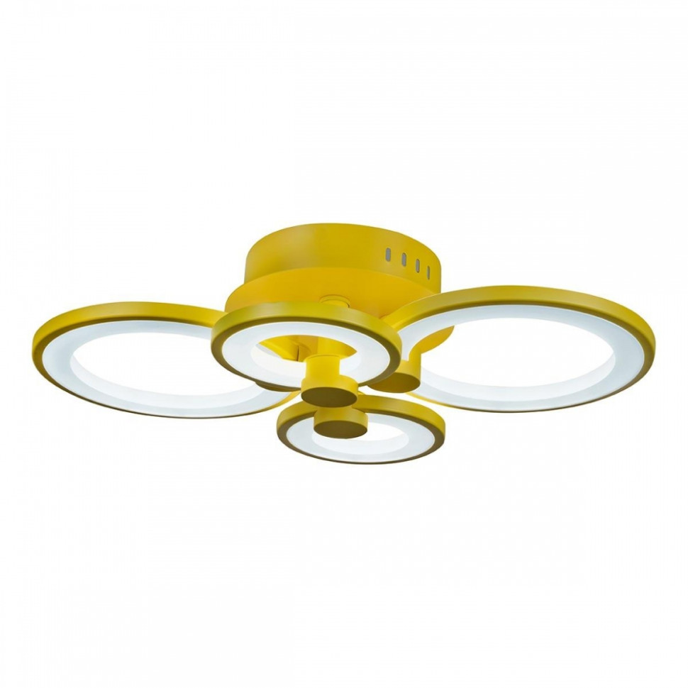 Потолочная светодиодная люстра с ПДУ iLedex Ring A001/4 Желтый, цвет белый A001/4 Yellow - фото 2