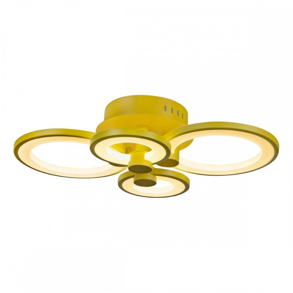 Потолочная светодиодная люстра с ПДУ iLedex Ring A001/4 Желтый, цвет белый A001/4 Yellow - фото 3