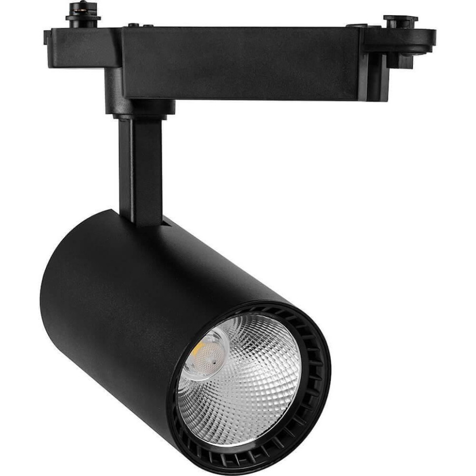 Однофазный LED светильник 12W 4000К для трека AL102 Feron (32516), цвет черный - фото 1