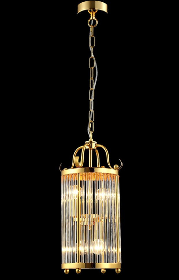 Подвесной светильник Crystal Lux TADEO SP4 D200 GOLD/TRANSPARENTE, цвет золото TADEO SP4 D200 GOLD/TRANSPARENTE - фото 3