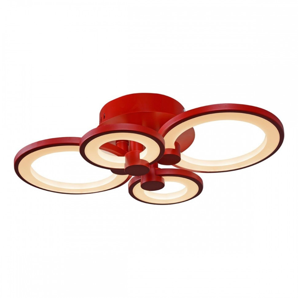 Потолочная светодиодная люстра с ПДУ iLedex Ring A001/4 Красный, цвет белый A001/4 Red - фото 2