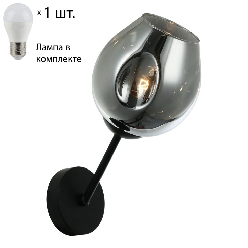 Бра с лампочкой Favourite Traube 2359-1W+Lamps E27 P45, цвет черный 2359-1W+Lamps E27 P45 - фото 1