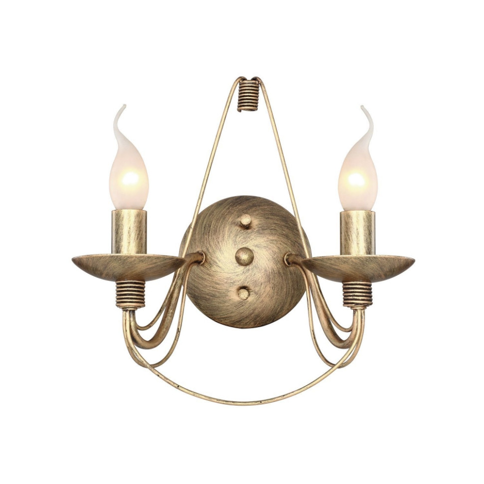 Бра на стену со светодиодными лампами, комплект от Lustrof. №129085-618226, цвет коричневый с золотом - фото 1