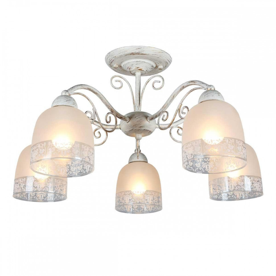Люстра потолочная с лампочками Omnilux OML-54907-05+Lamps, цвет бронза OML-54907-05+Lamps - фото 2