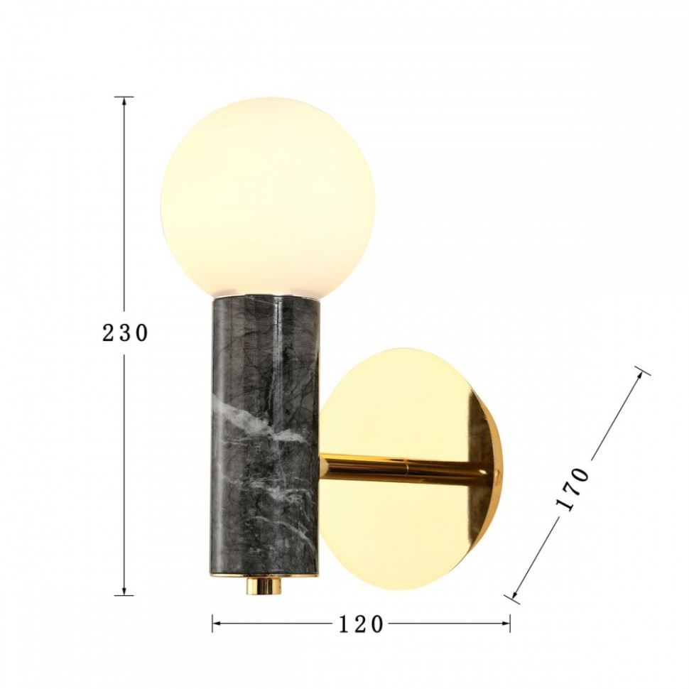 Бра на стену со светодиодными лампами, комплект от Lustrof. №279817-618125, цвет золото - фото 2