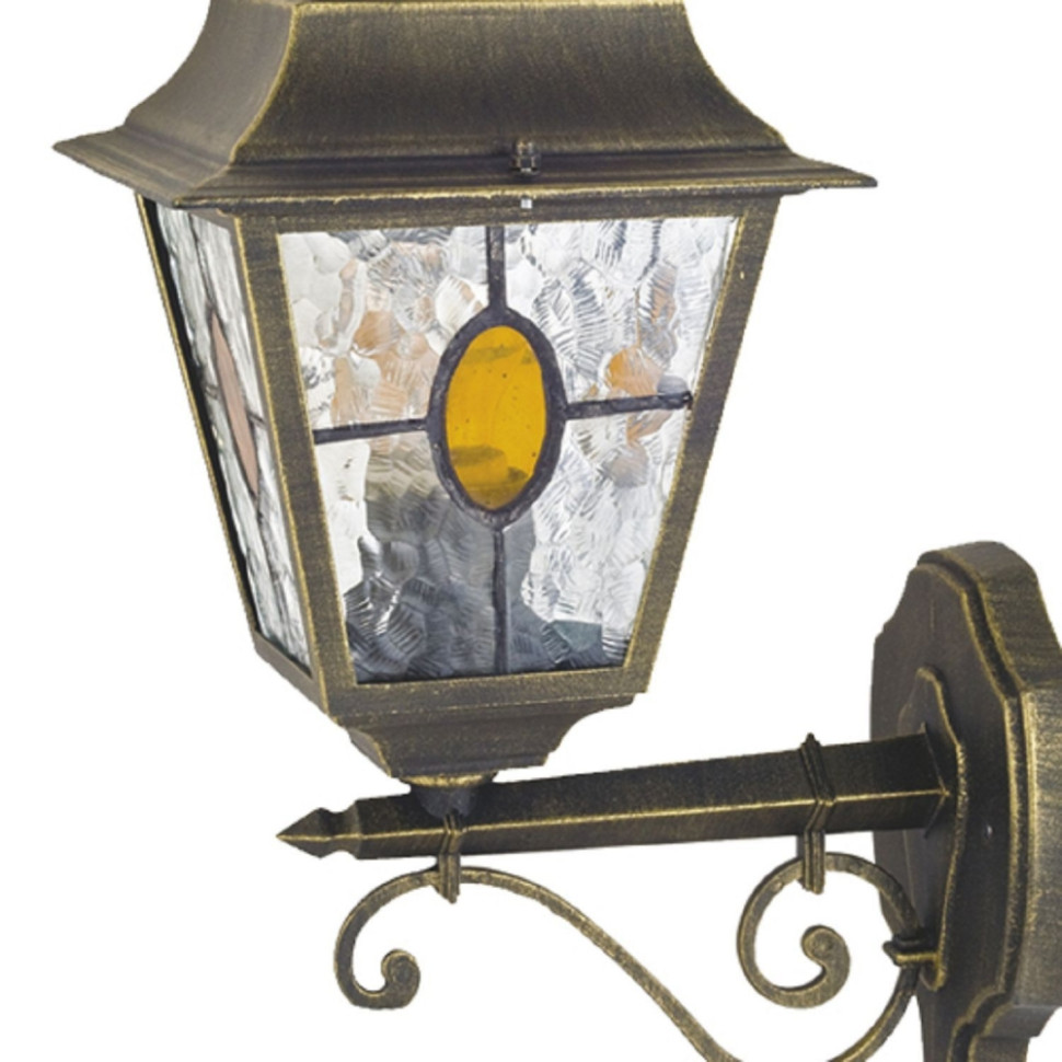 Уличный настенный светильник с лампами светодиодными, комплект от Lustrof. №55292-618372, цвет черный с золотой патиной - фото 2