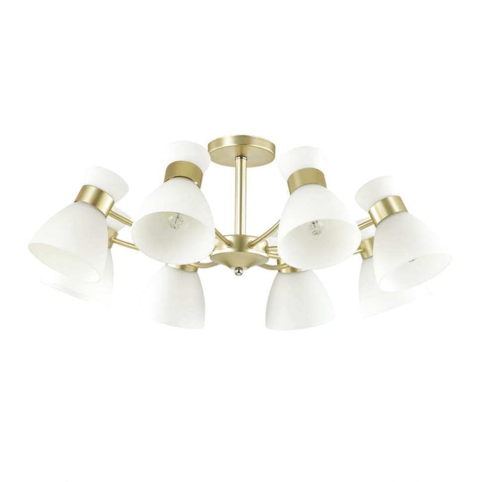 Люстра потолочная Lumion Wilma с лампочками 4535/8C+Lamps E27 P45, цвет матовое золото 4535/8C+Lamps E27 P45 - фото 4
