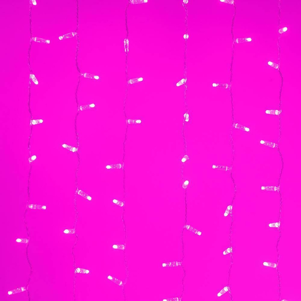 2*1,5м. Уличная гирлянда занавес розовый свет Ardecoled 230V ARD-Curtain-Classic-2000X1500-Clear-360Led Pink (24880) - фото 4