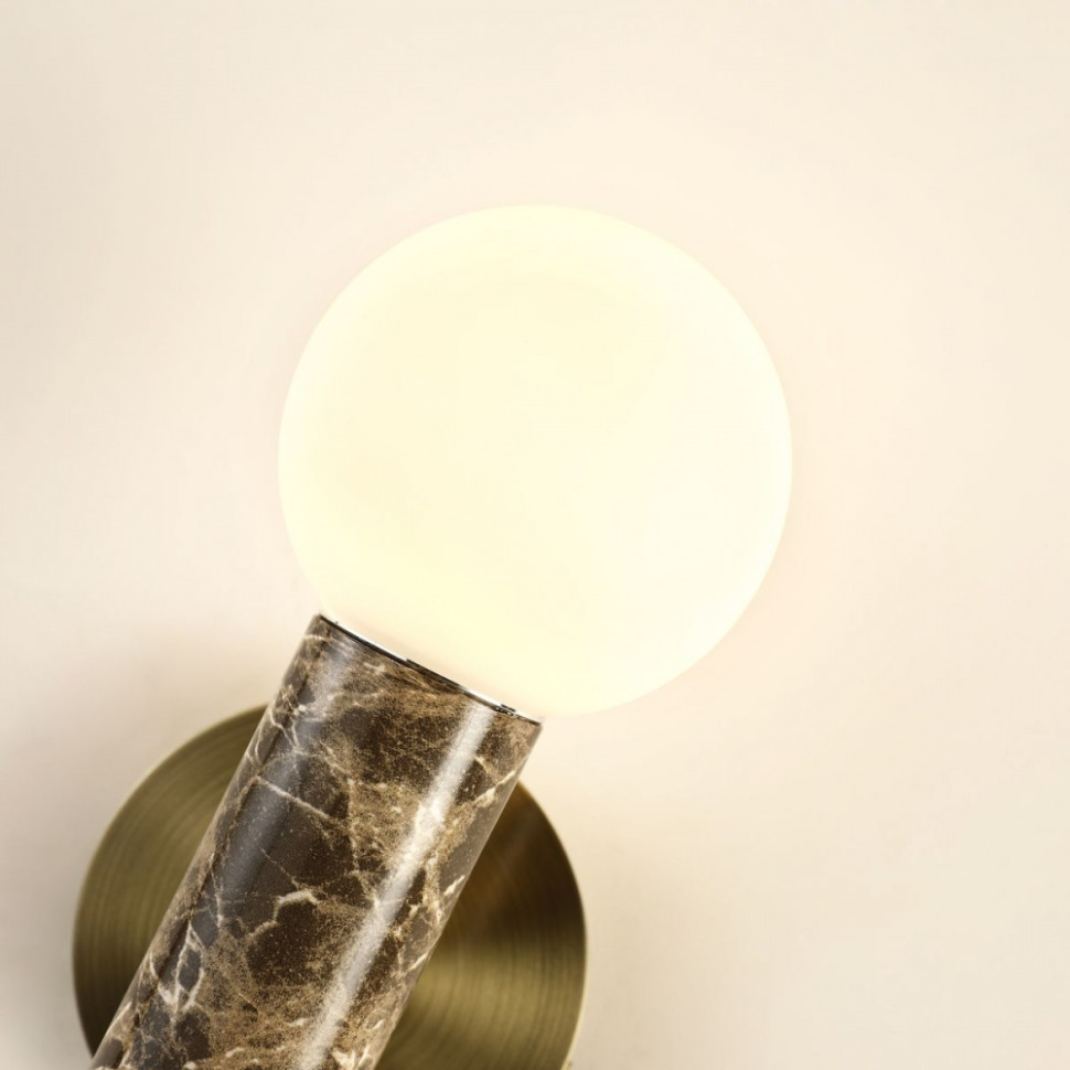 Бра на стену со светодиодными лампами, комплект от Lustrof. №279819-618126, цвет античная бронза, мраморный - фото 4