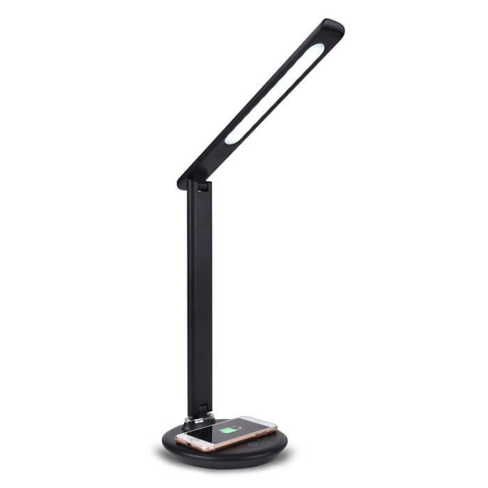 Светодиодная настольная лампа с беспроводной зарядкой Ambrella light Desk DE521, цвет черный - фото 1