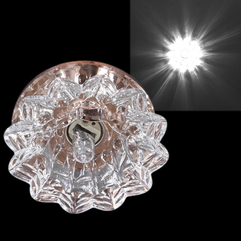 Встраиваемый светильник Reluce 07818-9.0-001H G9 TEA CL (1380509), цвет светло-коричневый - фото 1