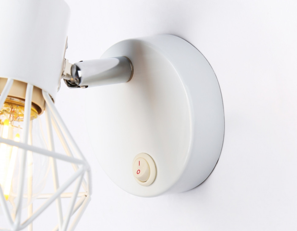 Накладной спот с выключателем в стиле лофт Ambrella light Traditional TR8626, цвет белый - фото 4