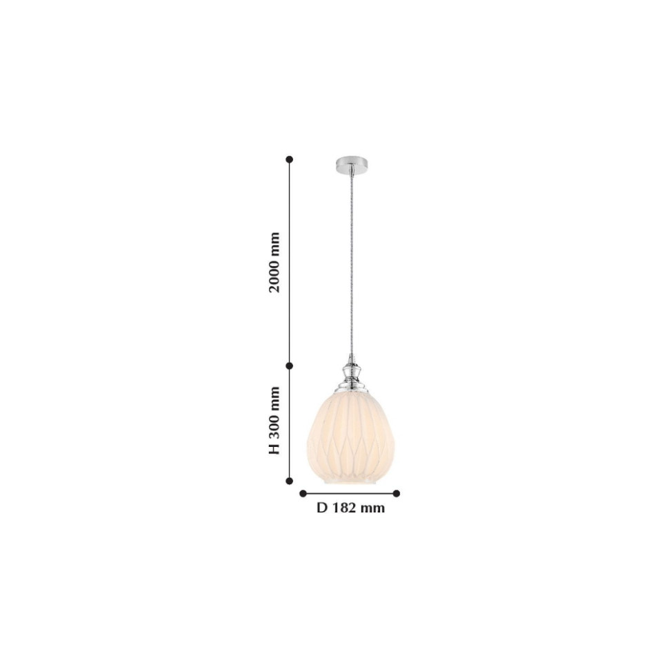 Подвесной светильник с лампочкой Favourite Corruga 2187-1P+Lamps E27 P45, цвет хром 2187-1P+Lamps E27 P45 - фото 3