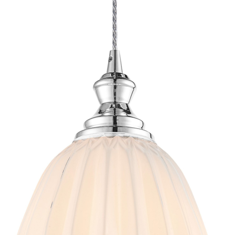 Подвесной светильник с лампочкой Favourite Corruga 2187-1P+Lamps E27 P45, цвет хром 2187-1P+Lamps E27 P45 - фото 4
