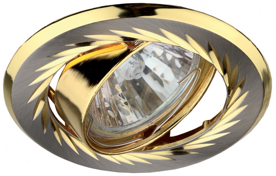 Точечный встраиваемый литой поворотный светильник Эра KL6A SN/G C0043674, цвет золото - фото 1