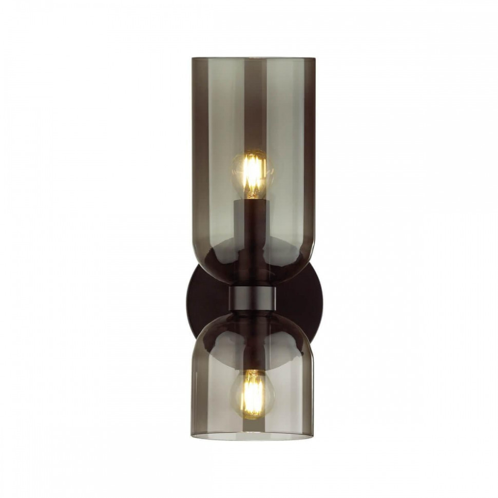 Бра со светодиодными лампочками E14, комплект от Lustrof. №258621-624549, цвет черный - фото 1