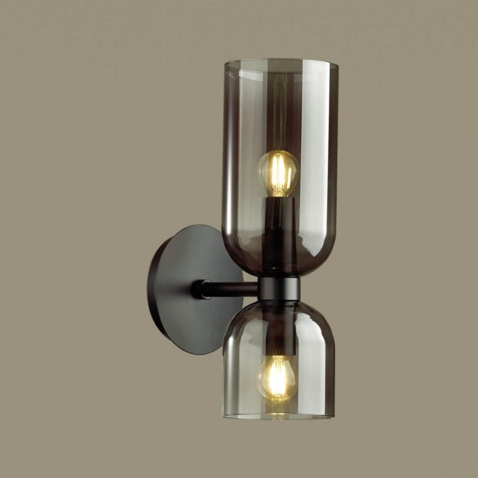 Бра со светодиодными лампочками E14, комплект от Lustrof. №258621-624549, цвет черный - фото 4