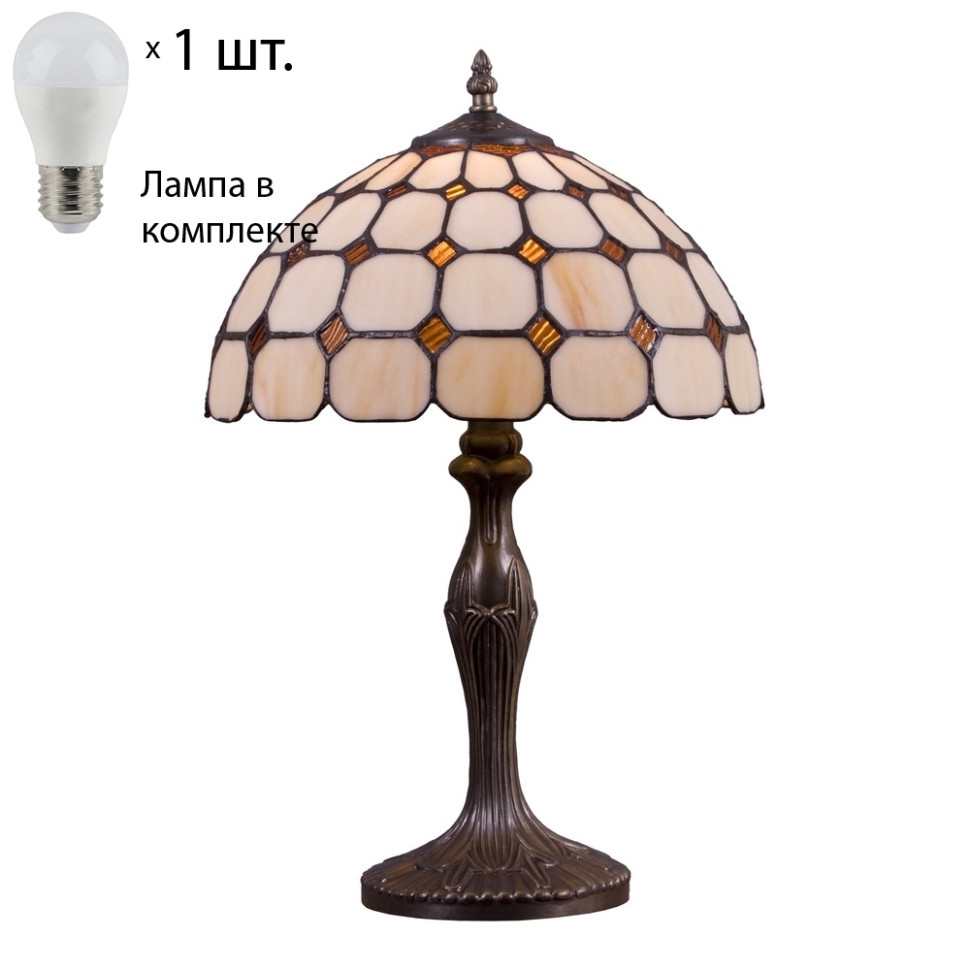 Настольная лампа с лампочкой Velante 812-804-01+Lamps, цвет античная бронза 812-804-01+Lamps - фото 1