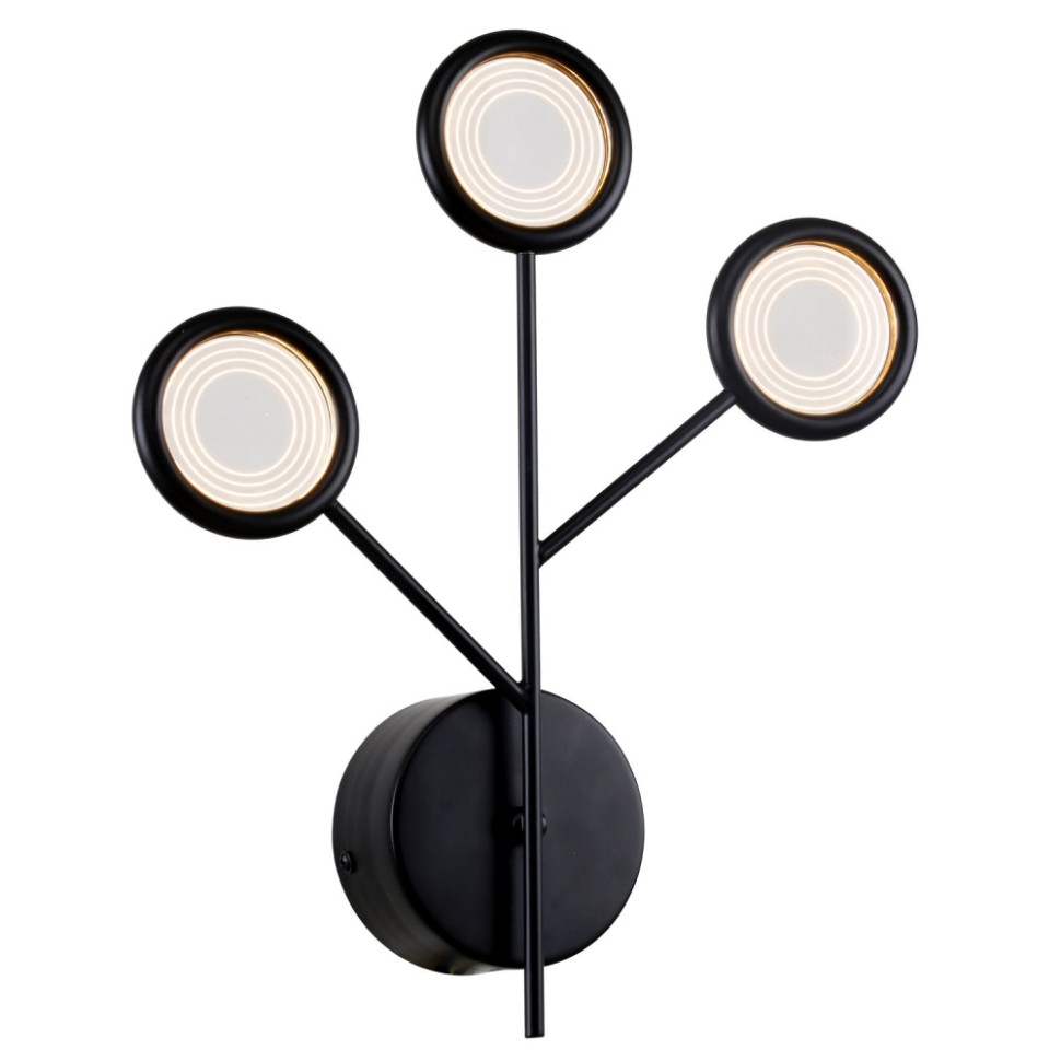 Настенный светильник F-Promo Mugs 4252-3W, цвет матовый черный, прозрачный акрил - фото 1