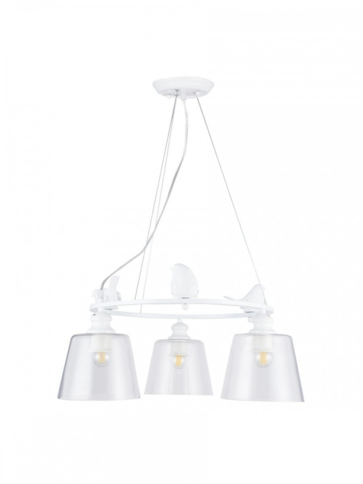 Люстра с лампочками Arte Lamp Passero A4289LM-3WH+Lamps, цвет белый A4289LM-3WH+Lamps - фото 2