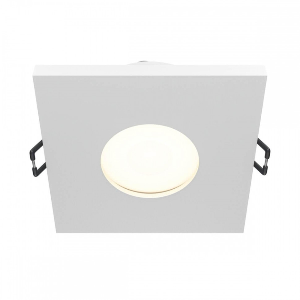 Встраиваемый светильник Maytoni Technical DL083-01-GU10-SQ-W, цвет белый - фото 1