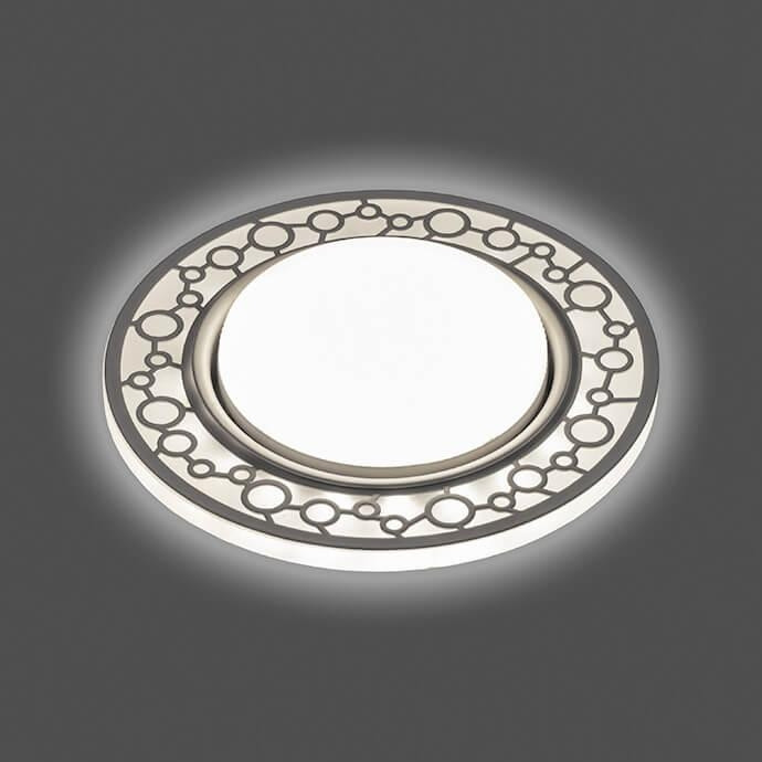 Светильник встраиваемый с белой LED подсветкой Feron CD9902 потолочный GX53 без лампы, белый 32938 - фото 2
