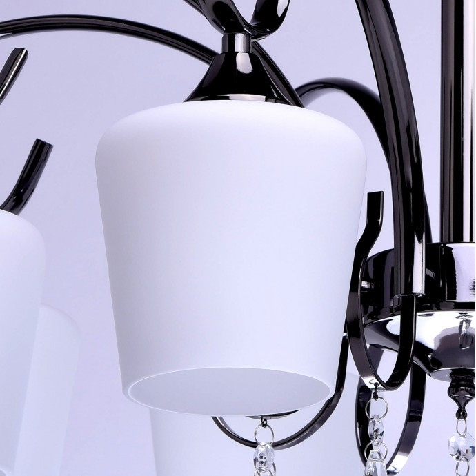 Потолочная люстра со светодиодными лампочками E27, комплект от Lustrof. №17334-673890, цвет черный никель - фото 4