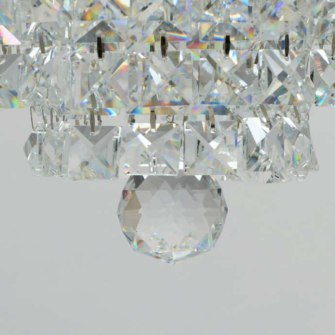 Потолочная люстра со светодиодными лампочками E14, комплект от Lustrof. №129305-667787, цвет хром - фото 1