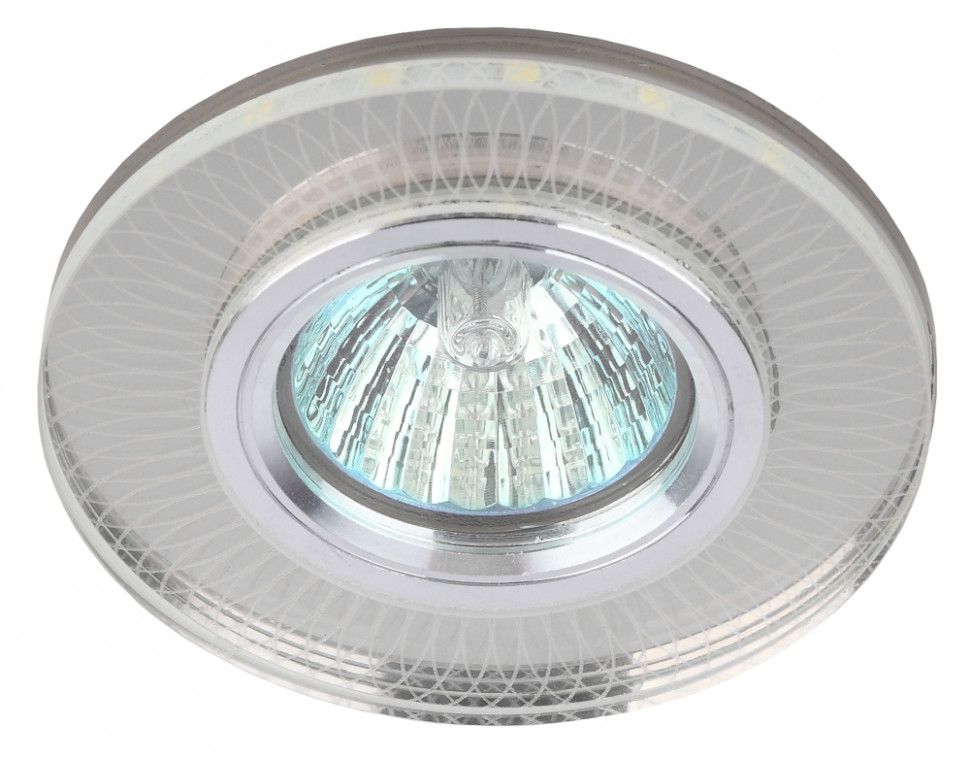 Точечный встраиваемый светильник cо светодиодной подсветкой ЭРА DK LD44 SL 3D Б0037355, цвет хром - фото 1