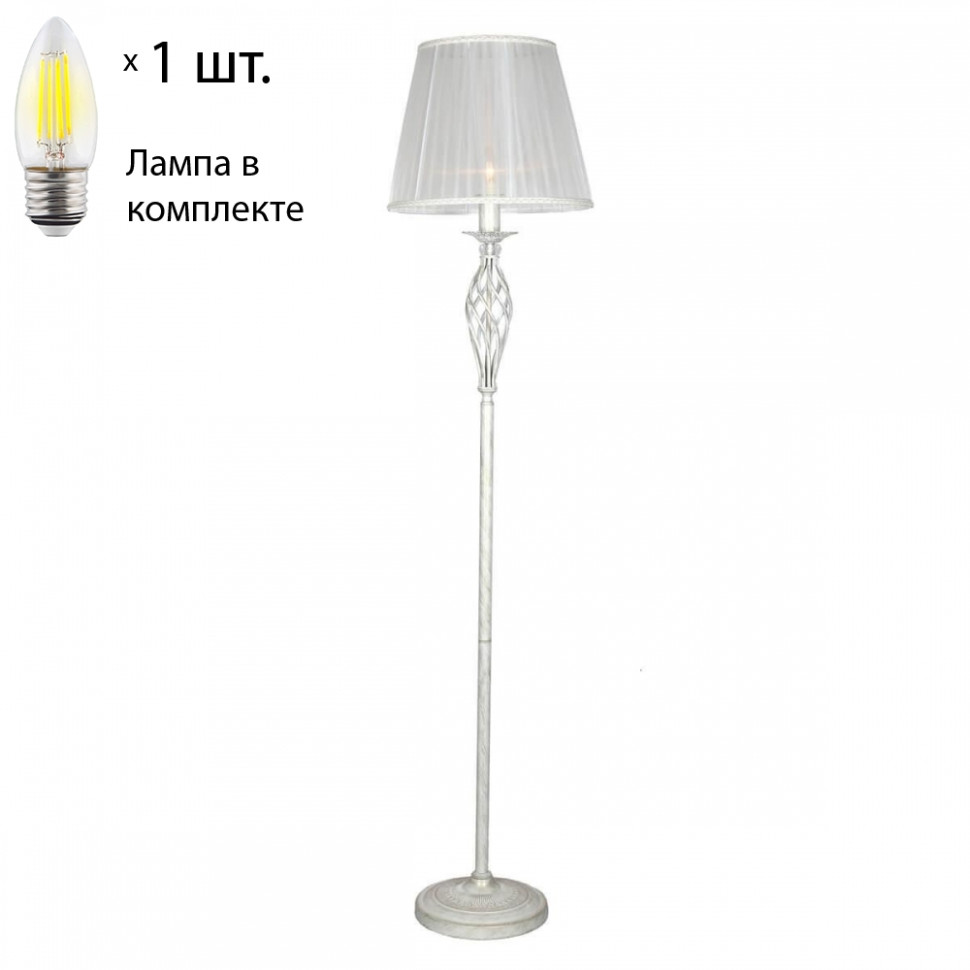 Торшер с лампочкой Omnilux OML-79105-01+Lamps, цвет белое золото OML-79105-01+Lamps - фото 1