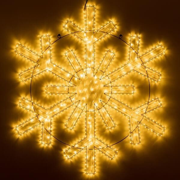 Светодиодная фигура Снежинка теплый свет Ardecoled ARD-Snowflake-M11-1250x1200-604Led Warm (34261), цвет белый - фото 1