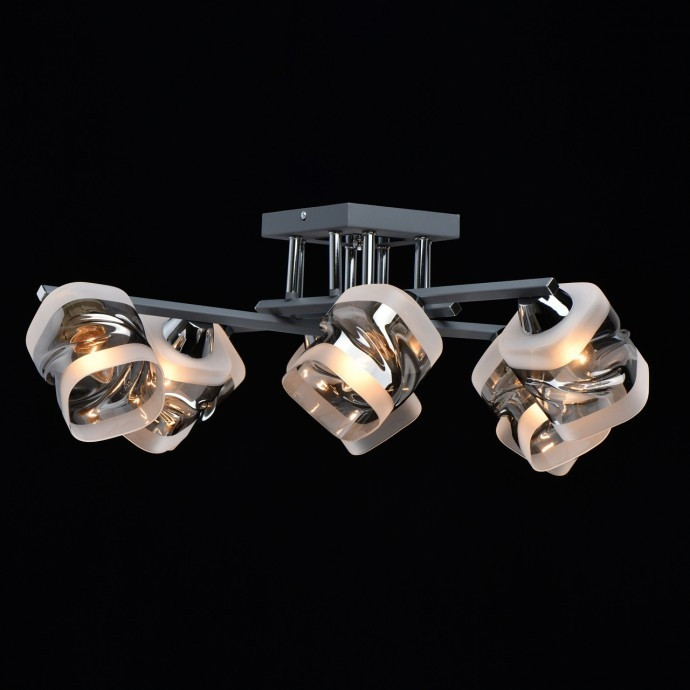 Потолочная люстра со светодиодными лампочками E27, комплект от Lustrof. №193074-674012, цвет серый - фото 3